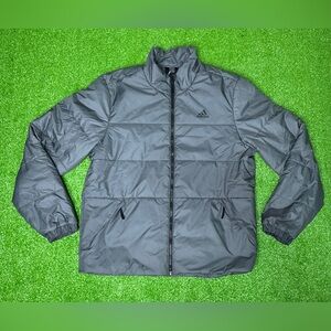 Adidas Men's Insulated Puffer Jacket Gray Size Large
